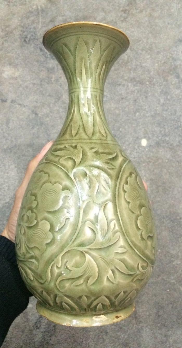 瓷器 耀州窑刻画瓶