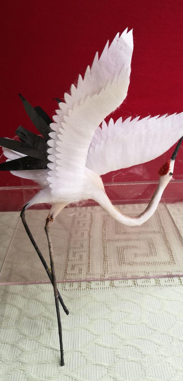 棉花 纸工艺品3鹤