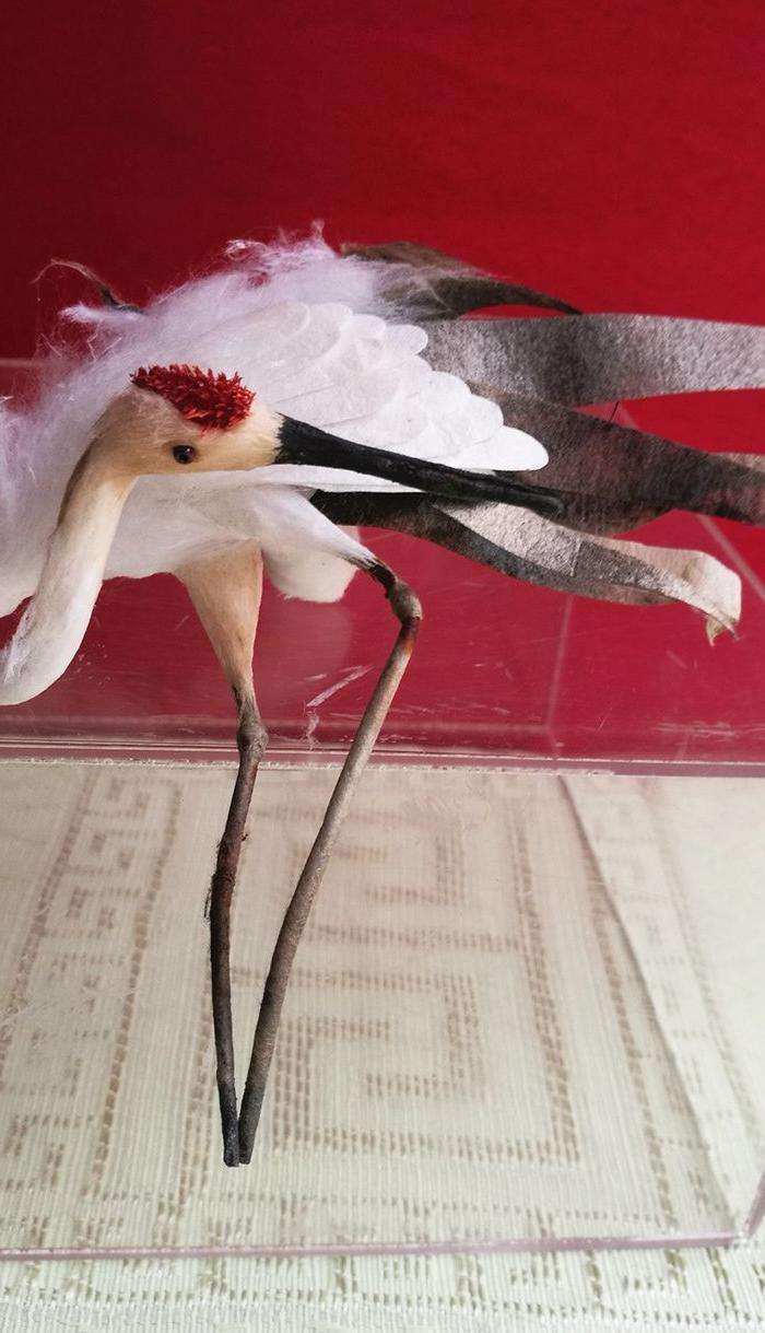 棉花 纸工艺品3鹤