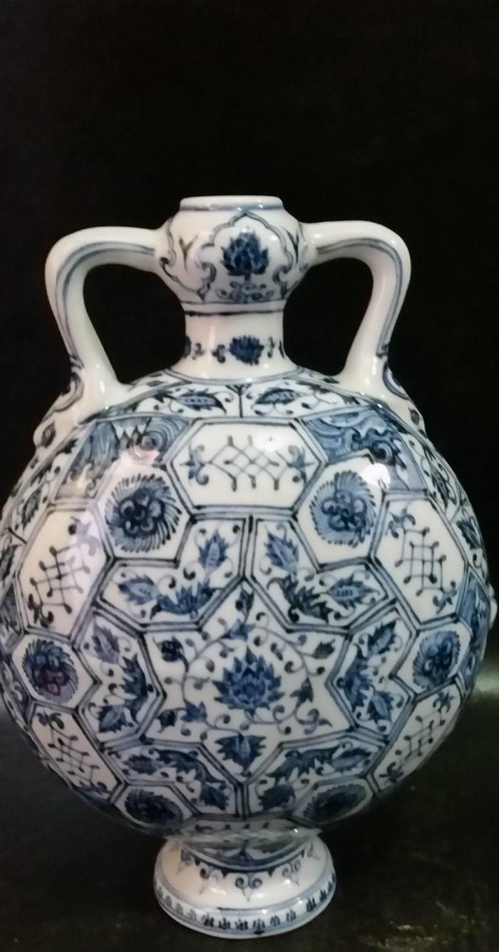 永乐 青花抱月瓶