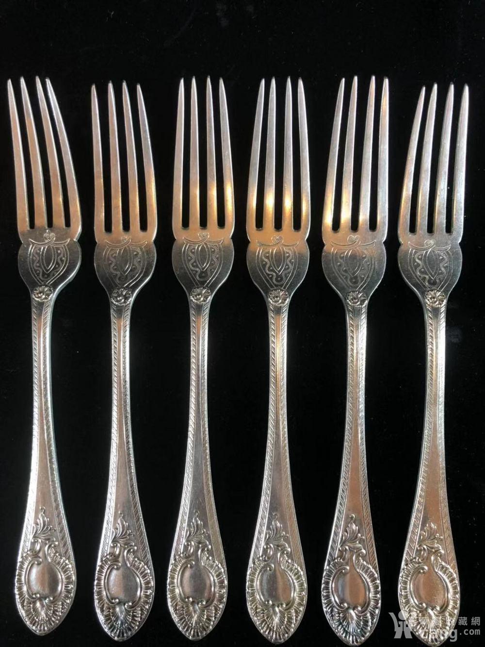 古董国外西洋银餐具银器镀银谢菲尔德餐具叉子蛋糕铲包邮_地摊交易_华
