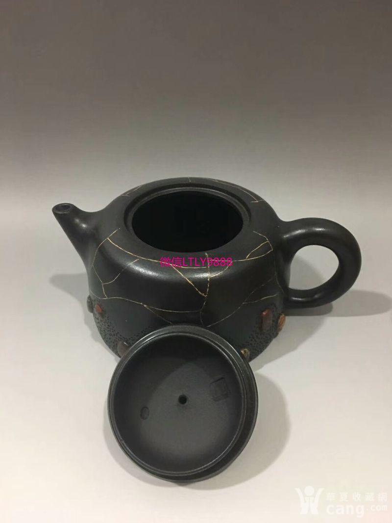 吕尧臣款雨花石紫砂壶9x17