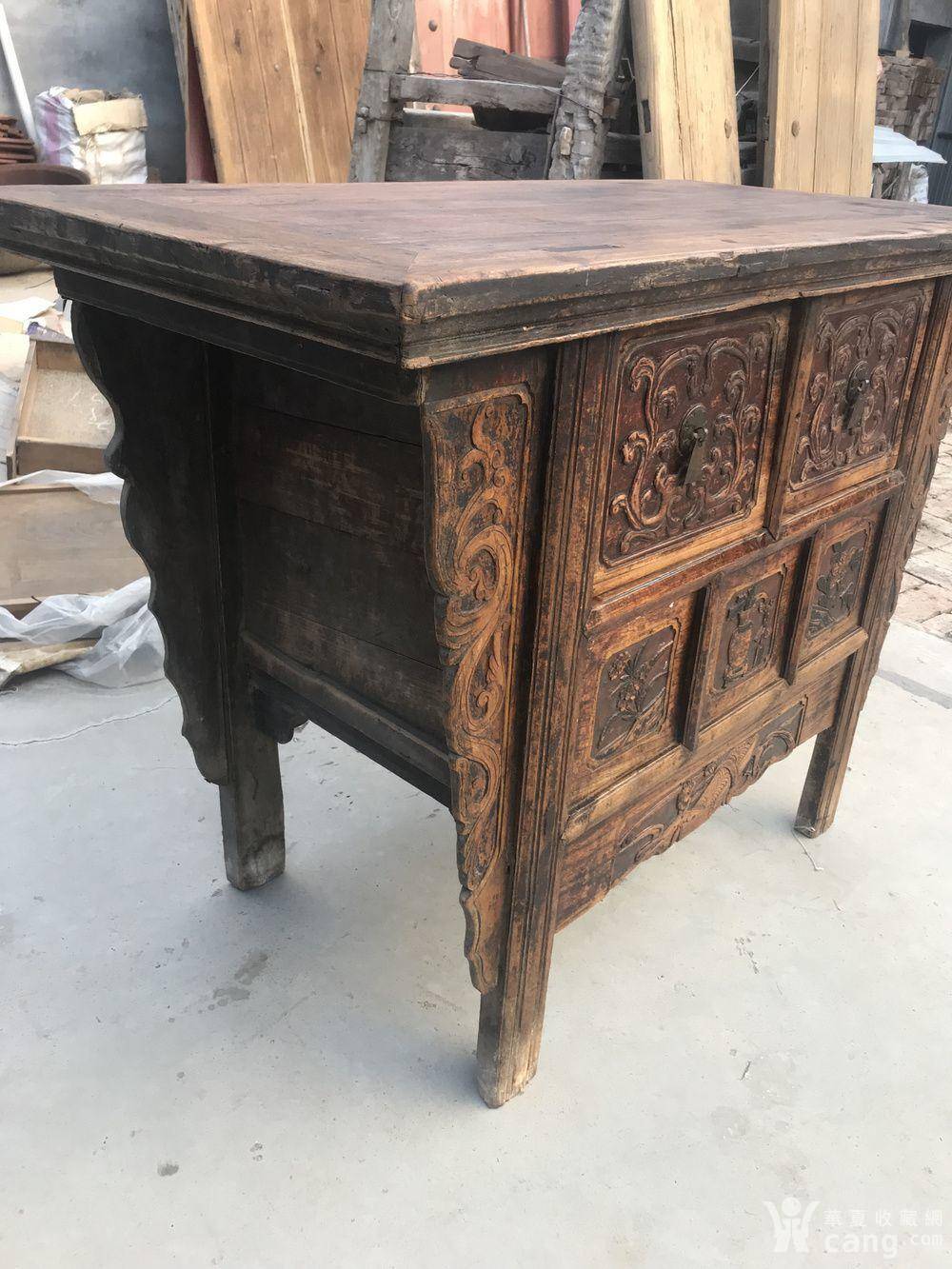 清代,品相一流包浆浓厚,花纹漂亮老物件老供桌