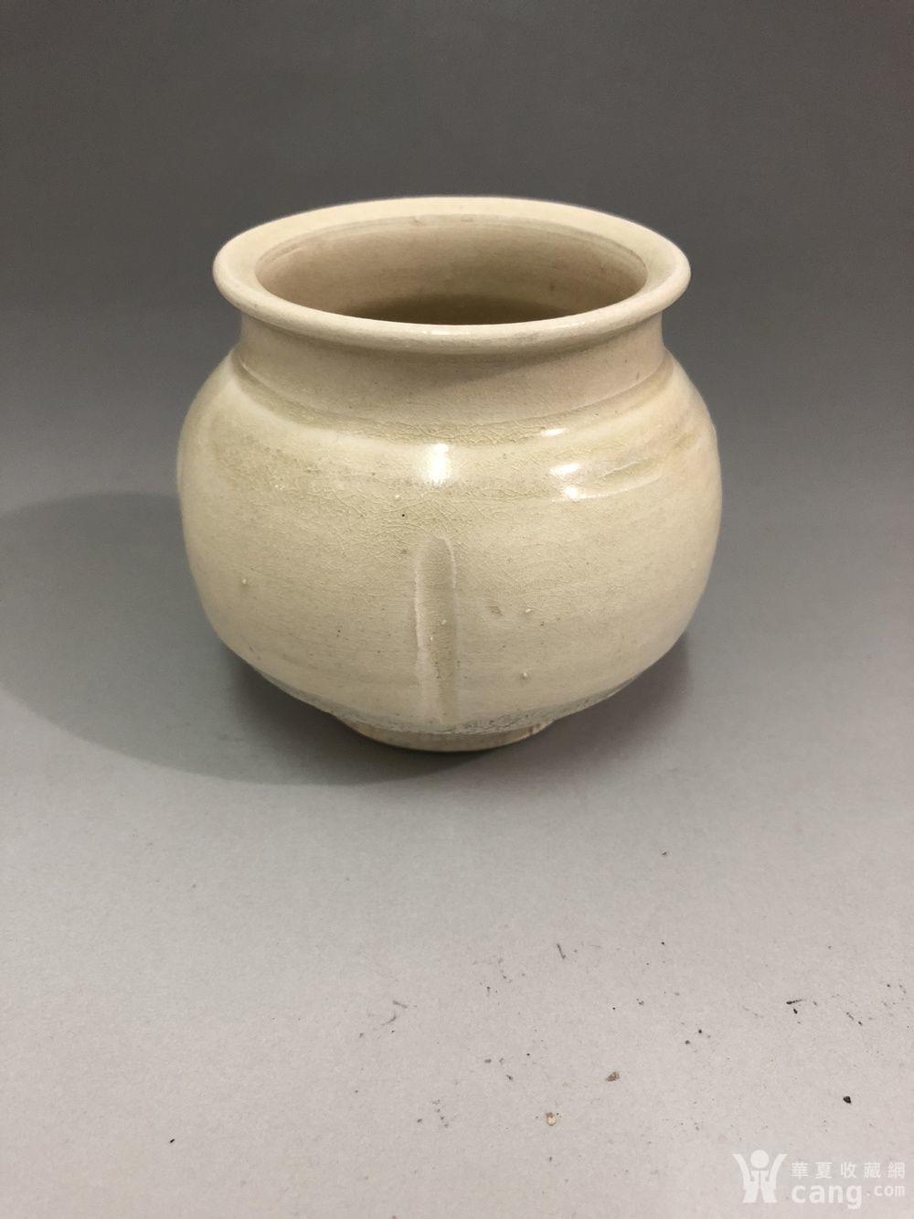 瓷器 高古 宋 将乐窑青白釉瓜楞罐