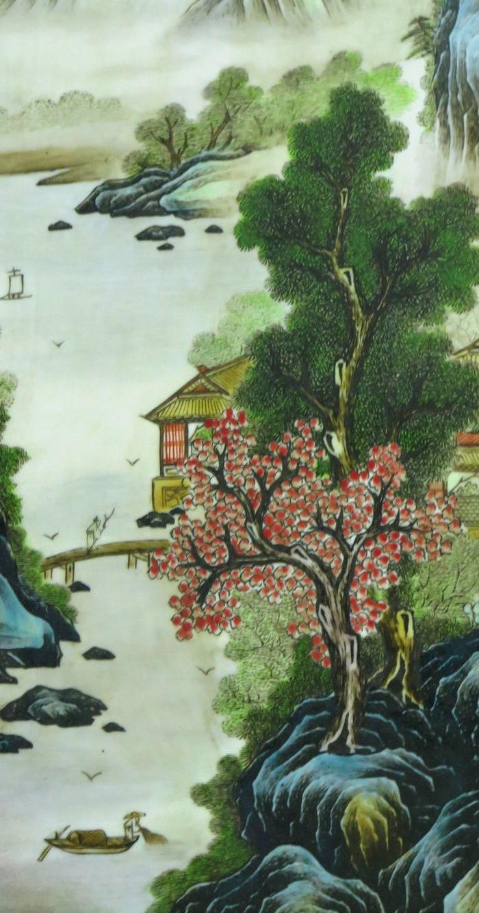 张志汤山水瓷板画
