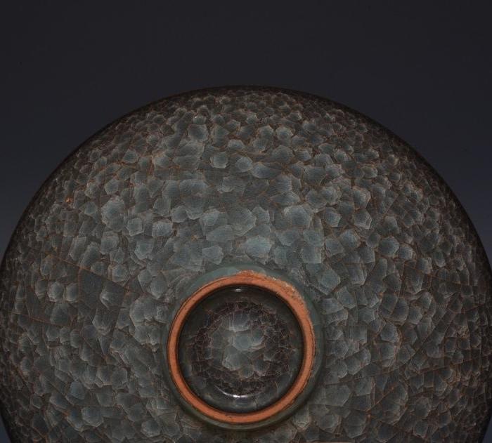 瓷器 官窑冰裂纹大斗笠碗