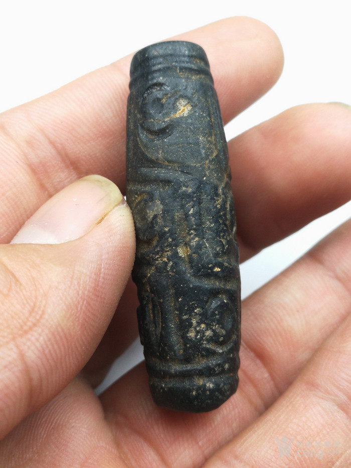 高年份陨石天珠,强磁,保真陨石