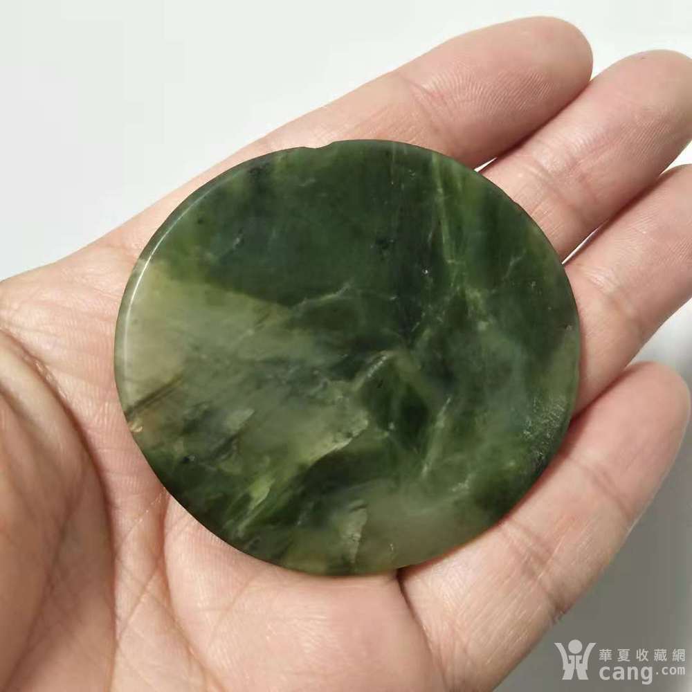 清代老和田碧玉素壁