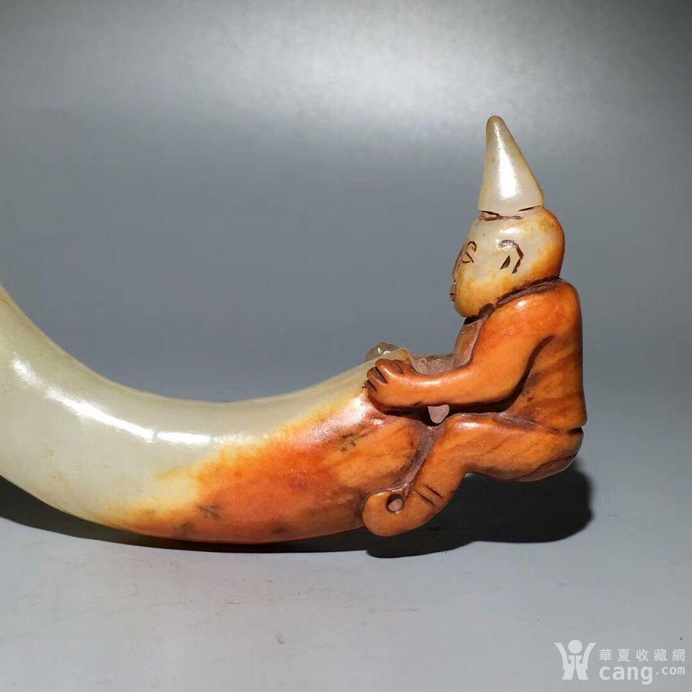 清代 老和田玉阳具手把件