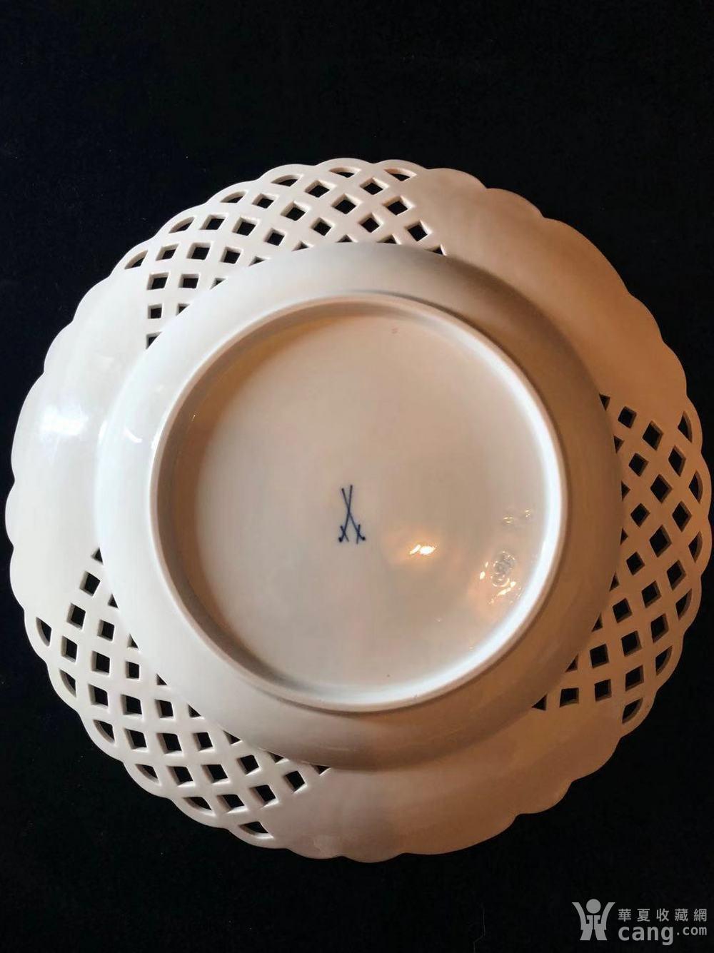 德国梅森meissen瓷器古董瓷盘瓷餐具水果盘大盘包邮