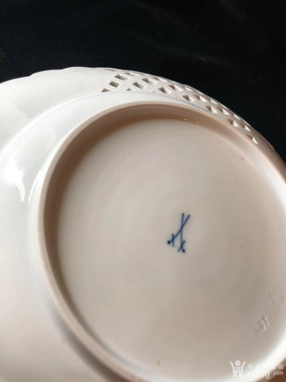 德国梅森大瓷盘,镂空水果盘,梅森是德国近300年历史的瓷器品牌,瓷器
