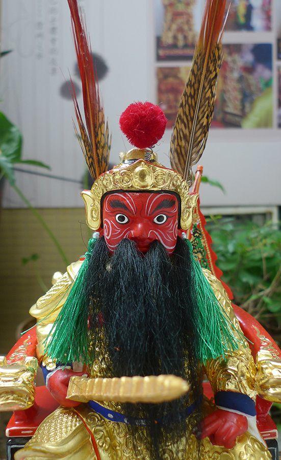 22厘米樟木雕 漆线雕 花脸王爷 阿爷公