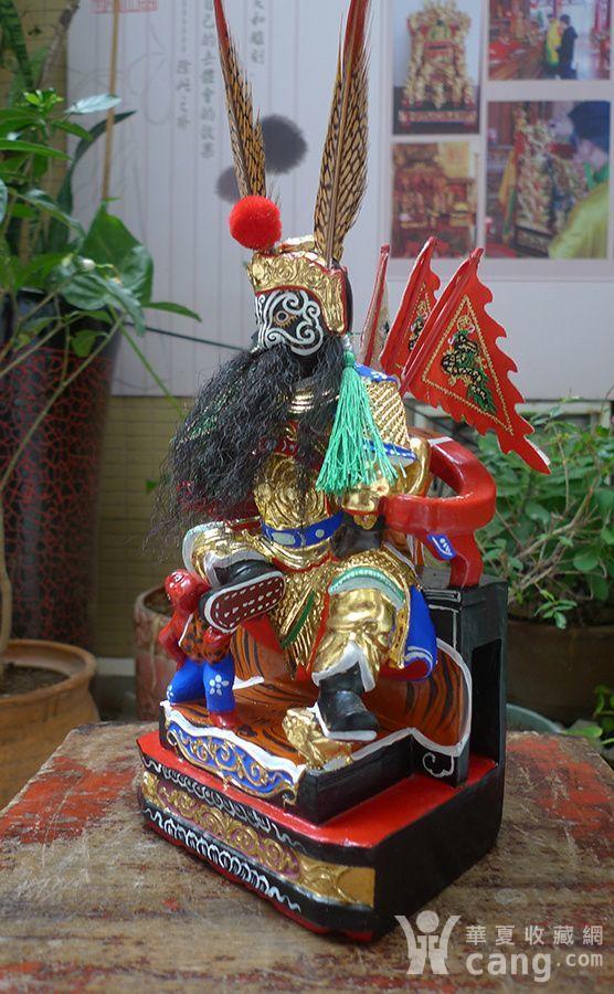 22厘米樟木雕 漆线雕 花脸王爷 阿爷公