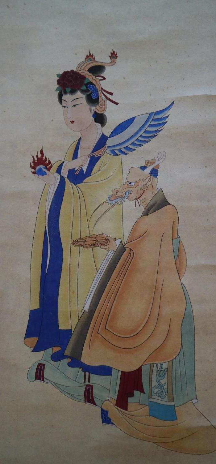 张大千龙女献瑞