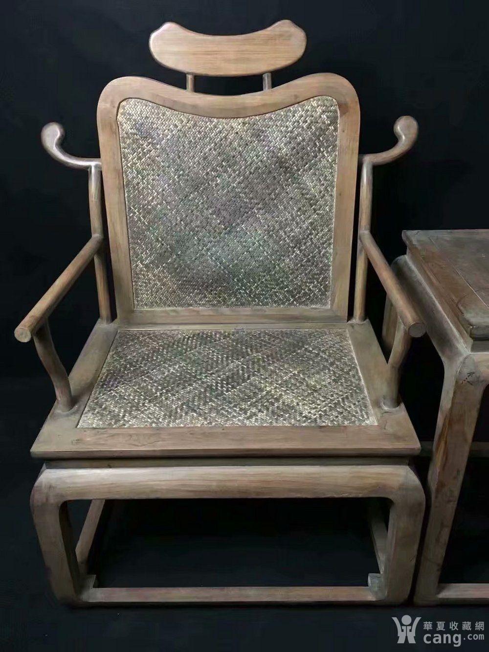 黄花梨藤面官帽椅