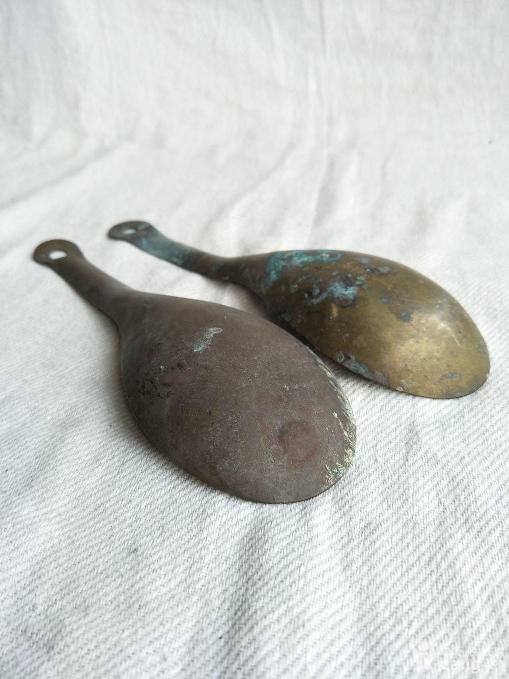 民国老铜勺两个