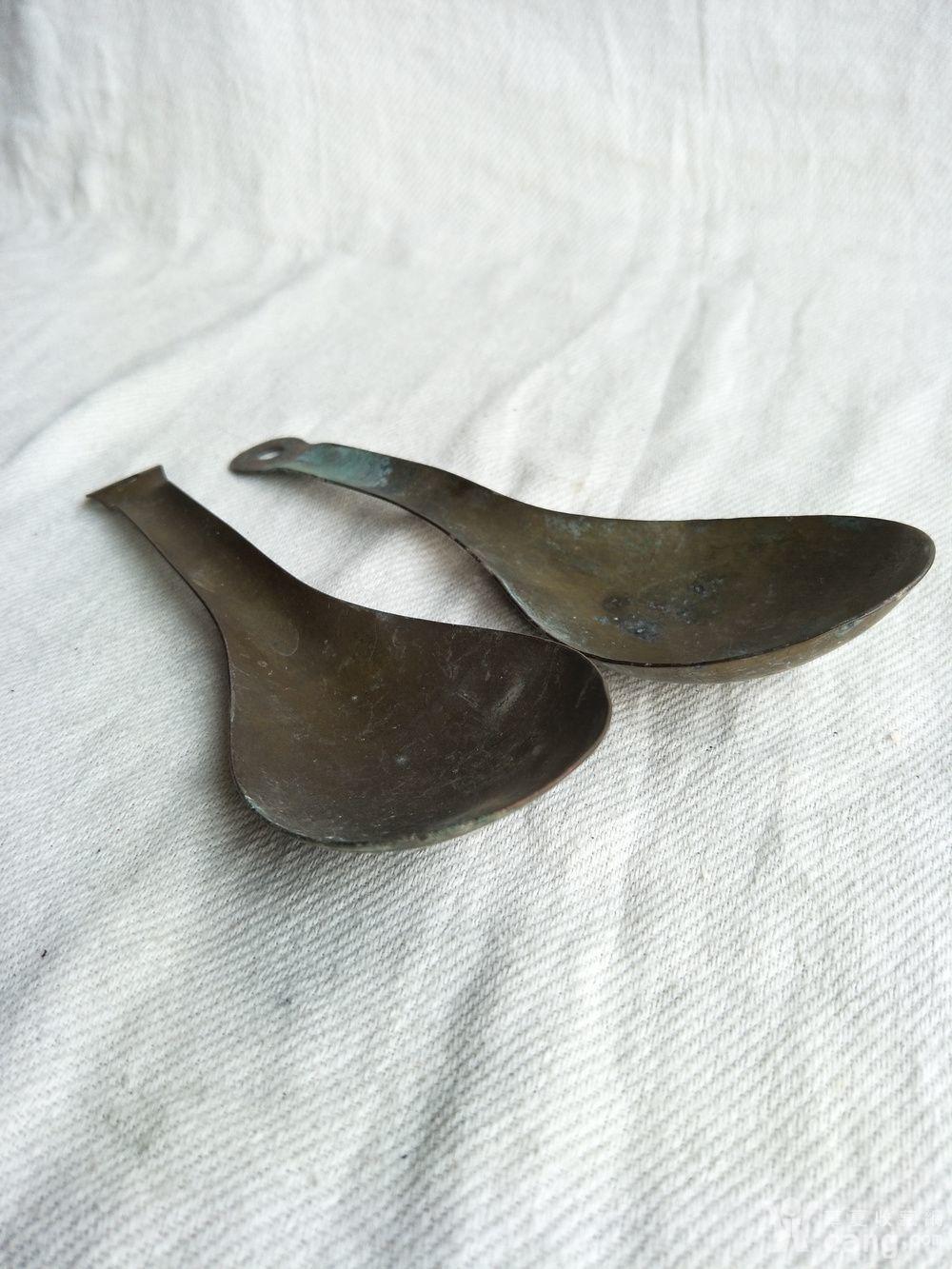 民国老铜勺两个