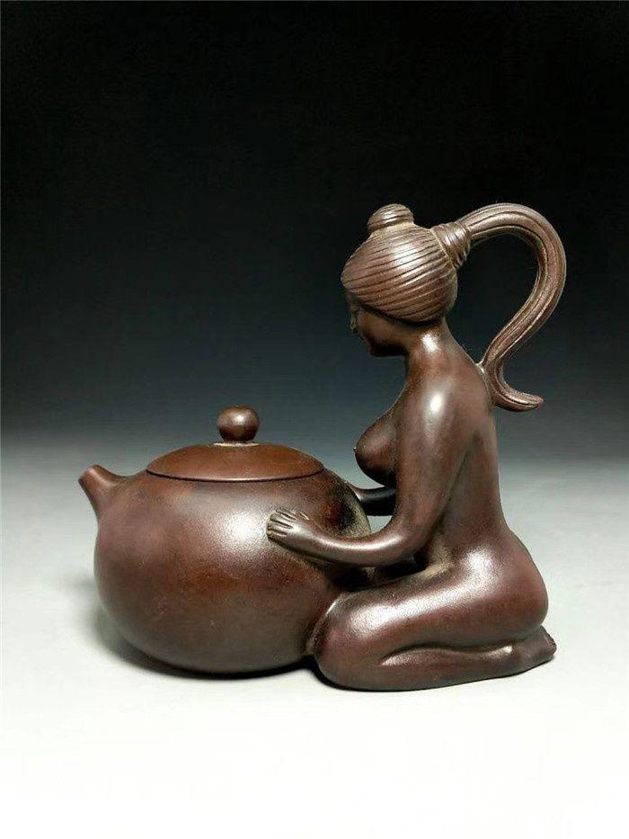 紫砂名家 吴文彩 裸女紫砂壶