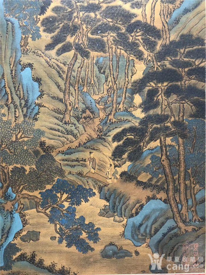 南宋宫廷画家刘松年绢本山水画一副