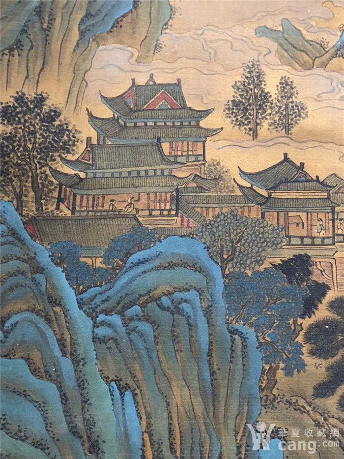 南宋宫廷画家刘松年绢本山水画一副