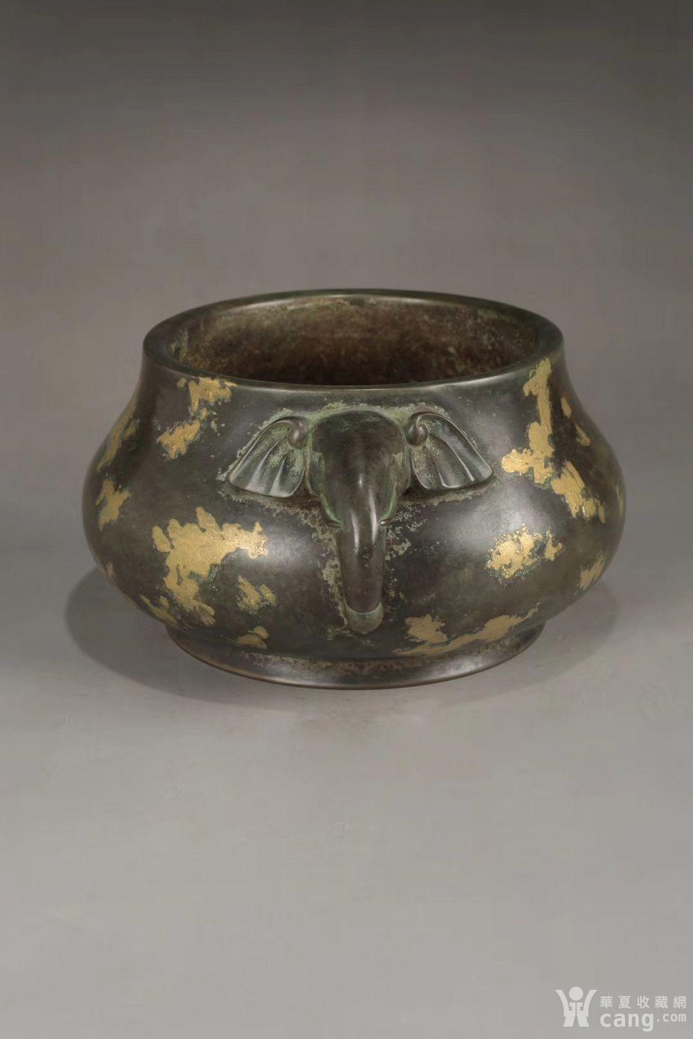 洒金象耳铜香炉