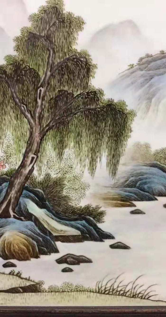 王云泉山水瓷板画