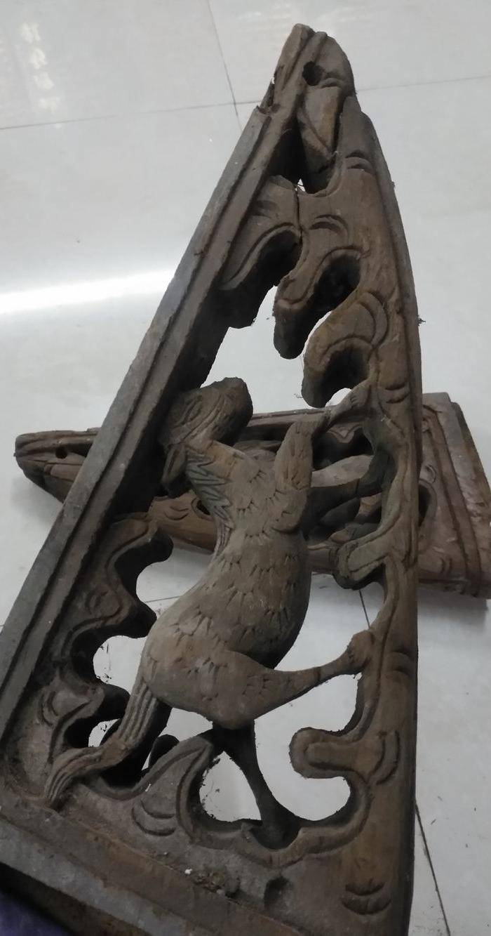 明代木雕一对双面工艺