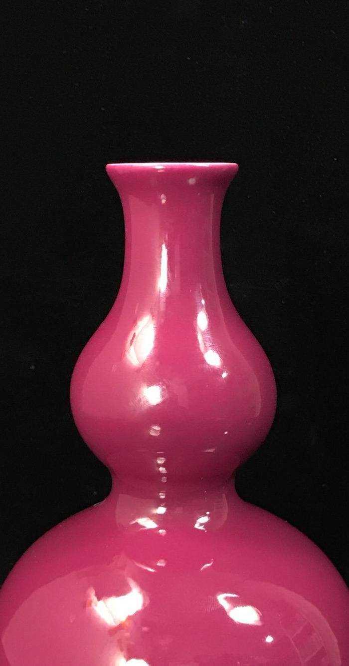 清康熙胭脂红葫芦瓶23 12.