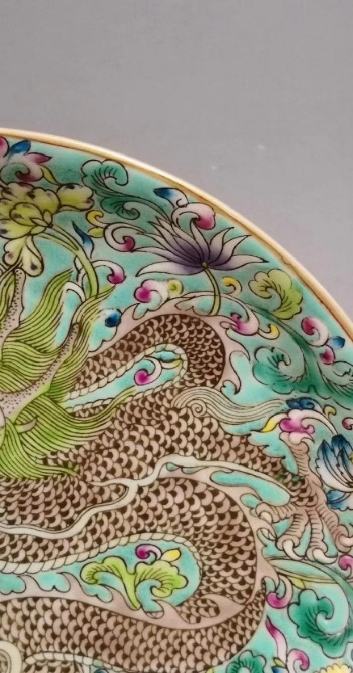 清雍正珐琅彩盘