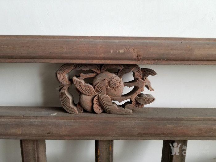 清代.杉木万字纹栏杆一件