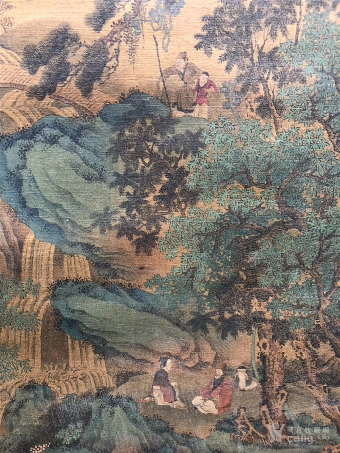 南宋宫廷画家刘松年绢本山水画一副