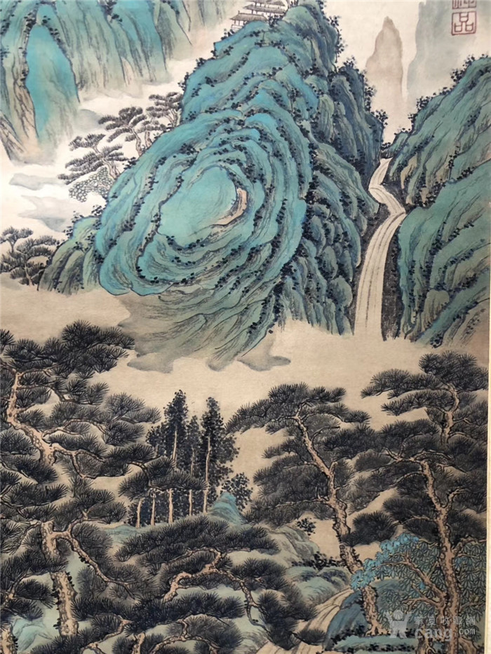 元代绘画大师王蒙纸本山水画一副