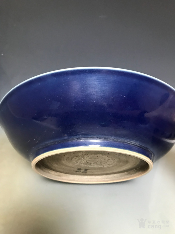 明永乐祭蓝釉开窗青花鱼藻纹郑和赏赐盘.