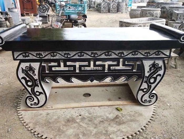 石雕供桌青石石雕供桌摆件仿古做旧石桌雕花供桌雕刻