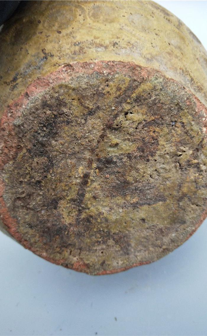 马口窑 黄釉金钱罐 包老包邮