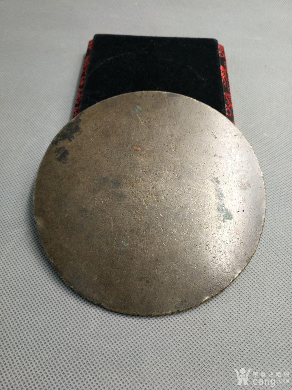 明代素面大铜镜.