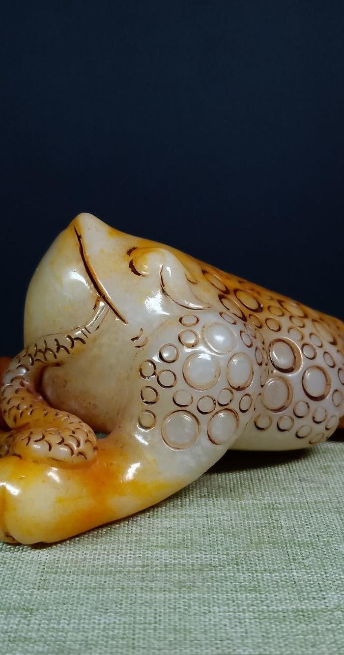 元 和田老玉金蟾