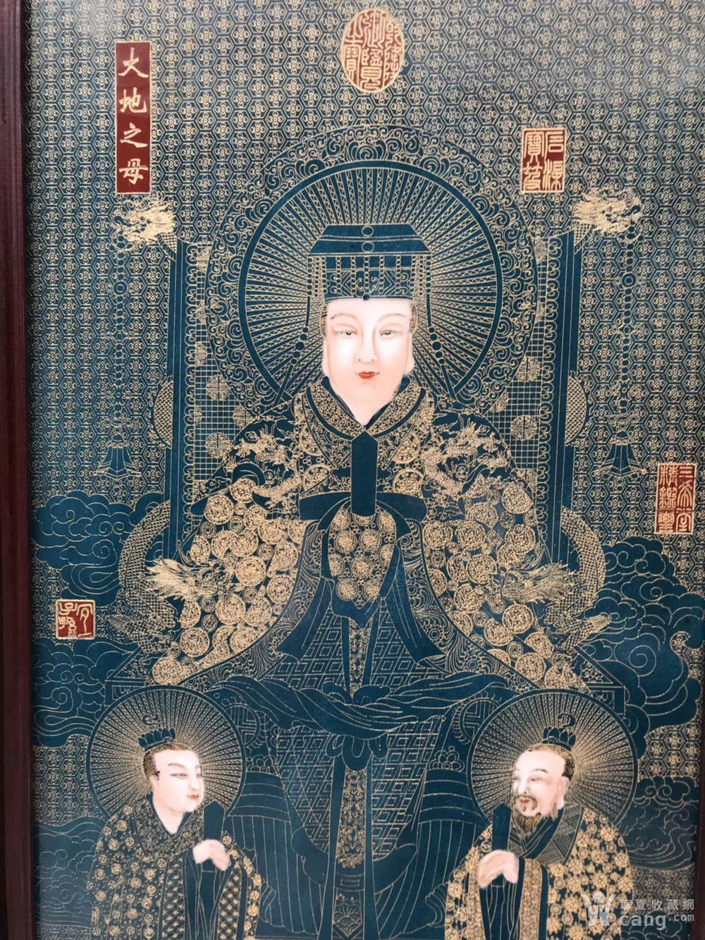 丁观鹏描金瓷板画