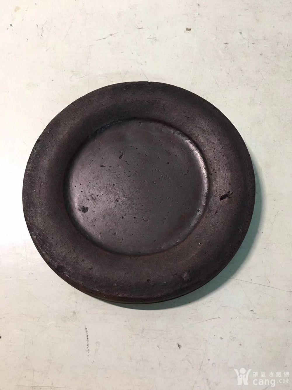 清代紫砂磨盘砚