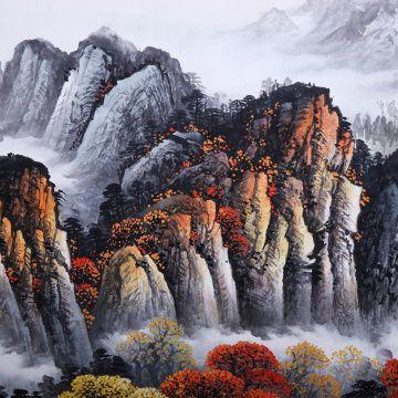 福泽旺年图国画组 孙吉祥大师泼墨