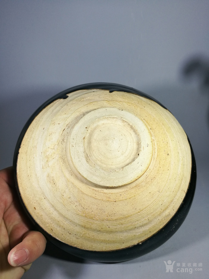金元耀州窑黑釉窑变大碗