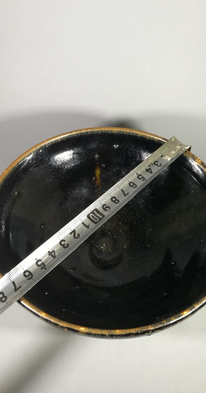 金元耀州窑黑釉窑变大碗