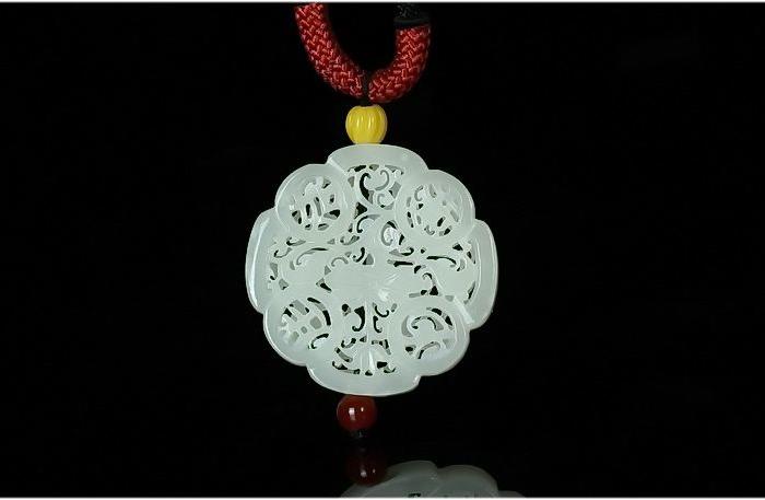 传世美玉!全网最低价!民国初吉祥如意镂空白玉香囊