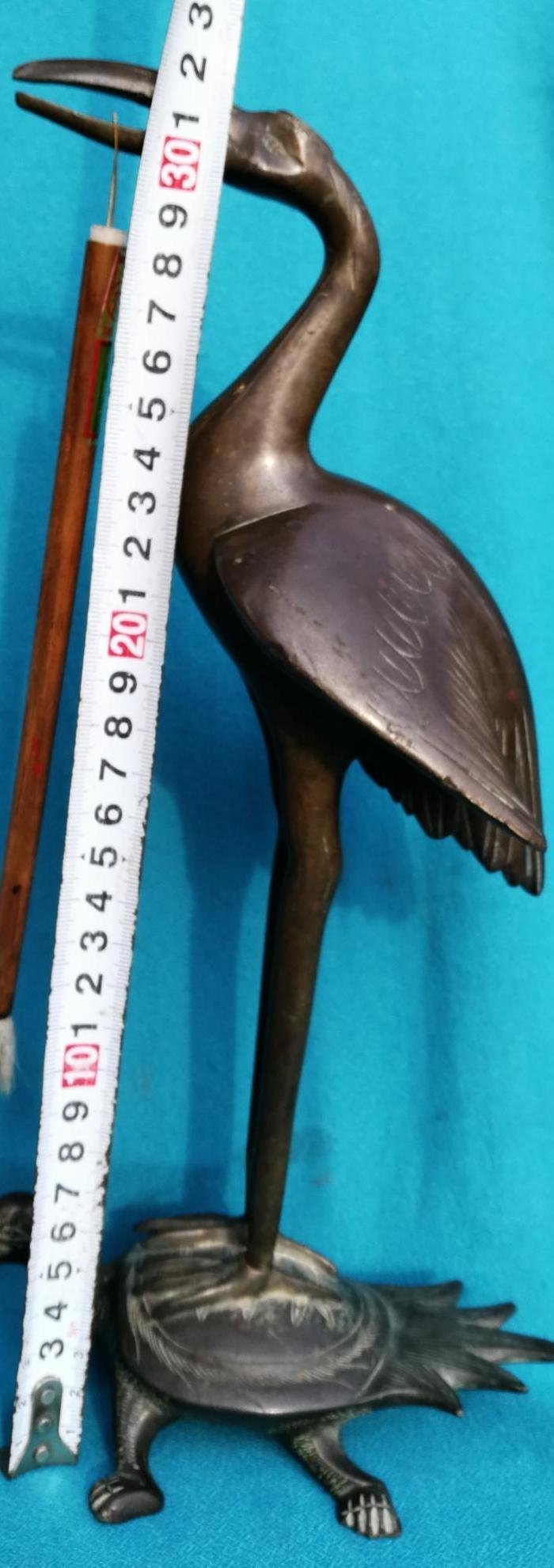 清代铜笔挂笔架仙鹤龟笔挂文房用品精美