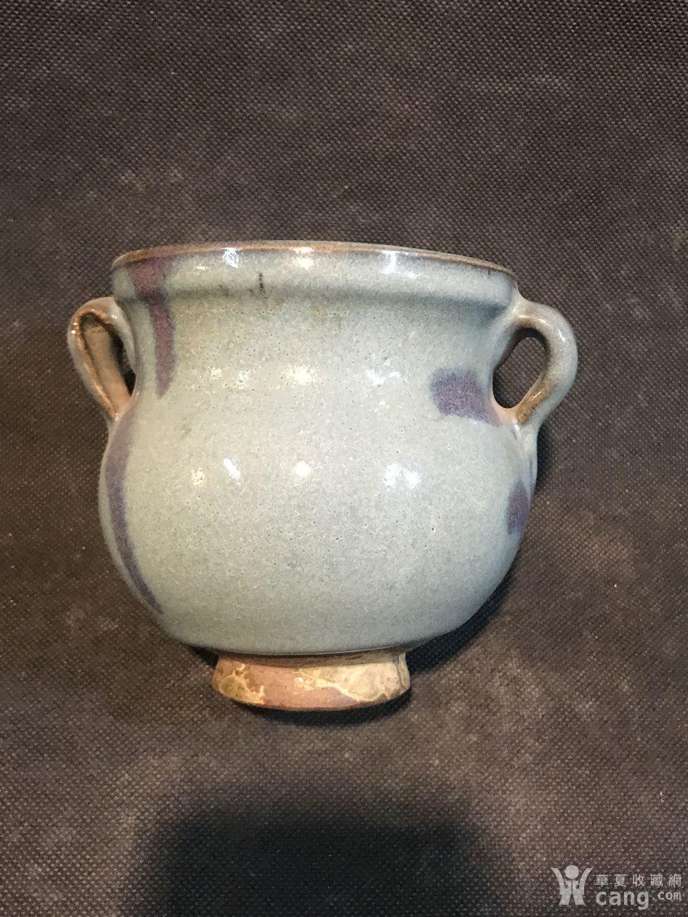 仿古工艺品 瓷器 钧窑 双耳罐