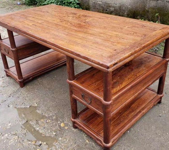 黄花梨圆包圆画案