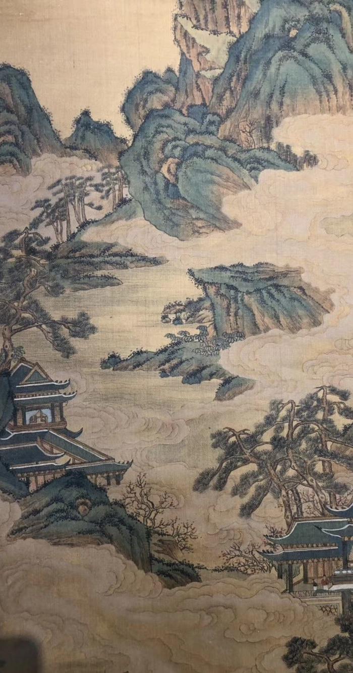 杰出画家绢本画李思训