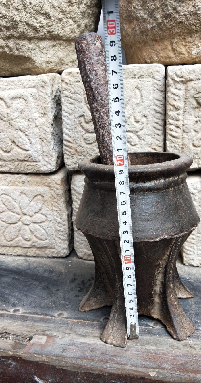 明代老铁器捣药罐