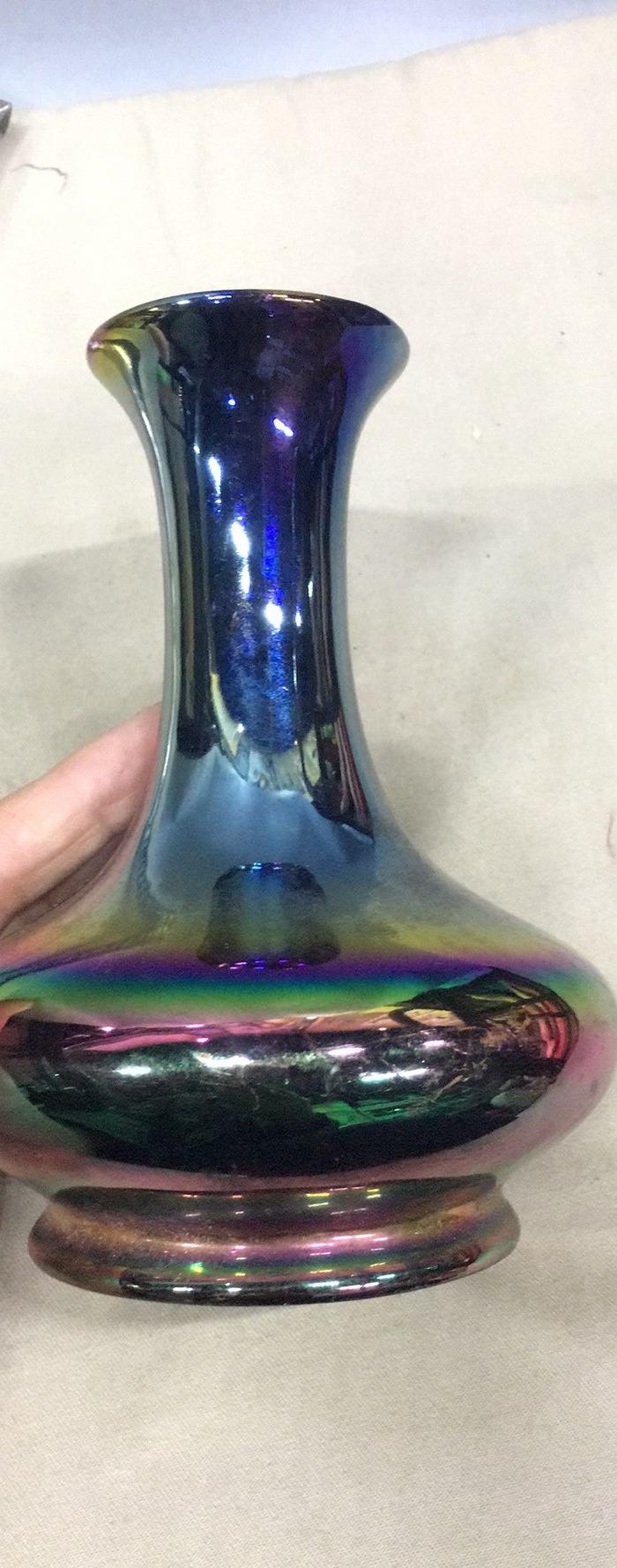 套料蓝色琉璃瓶