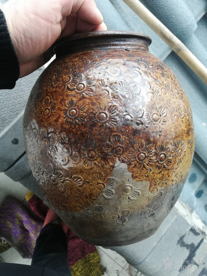 便宜出大个漂亮带花清代民国老罐子3个